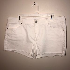LOFT White Denim Shorts